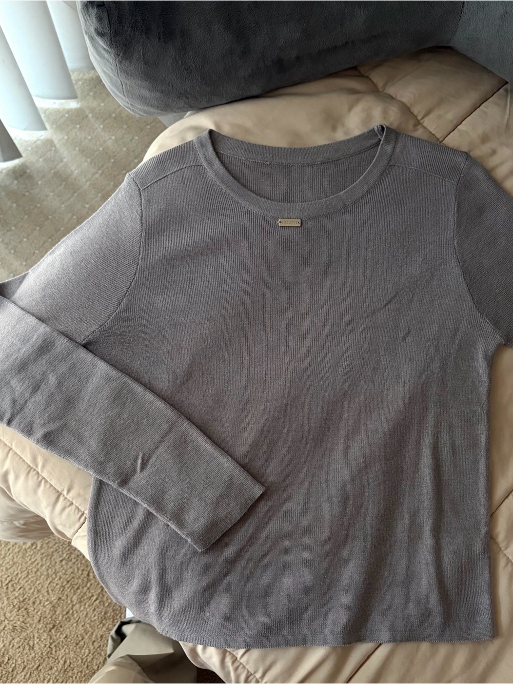 Light Gray Korean Crewneck Sweater